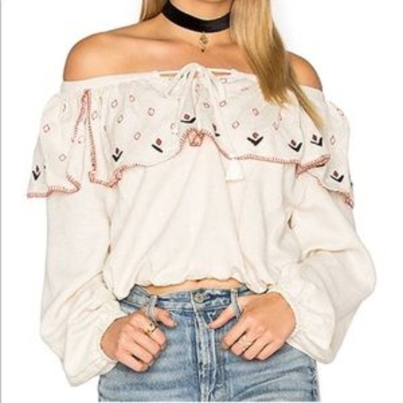 Piper by Townsen Long Sleeve Boho Blouse Sz Small - Picture 1 of 3